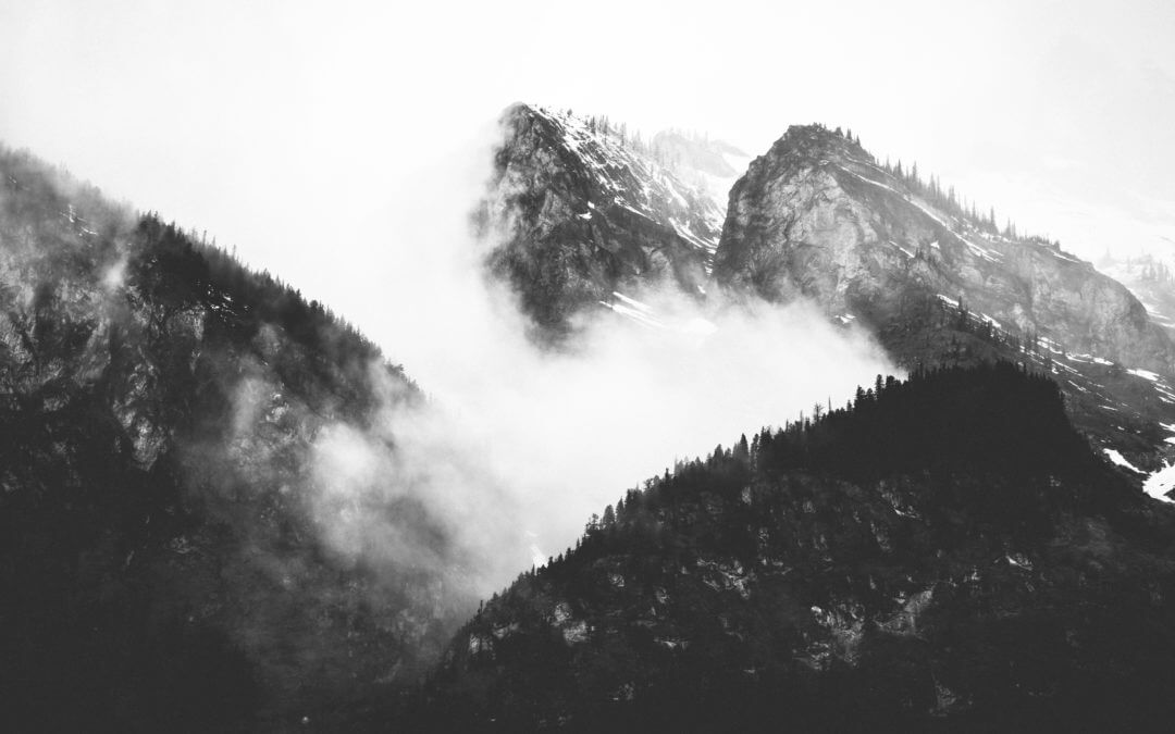 foggy mountain peak