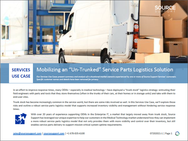 Mobilizing an “Un-Trunked” Service Parts Logistics Solution